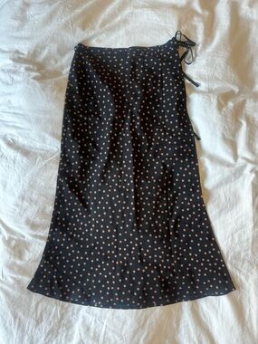Womens Amazon black and brown polka dot skirt XS similar to Rouje